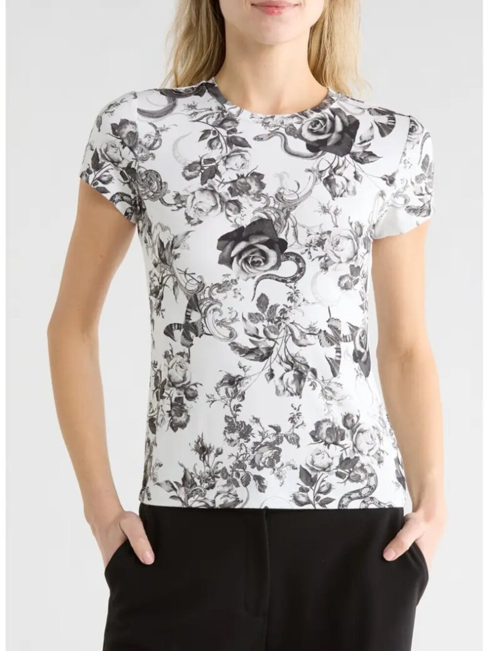 NWOT JASON WU Garden Crewneck Short Sleeve T-Shirt size M